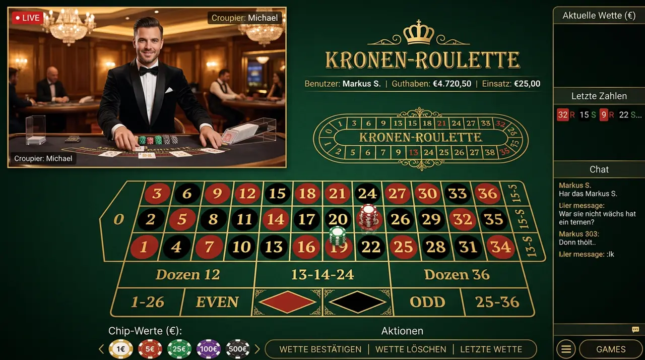Live Casino im Vegazone